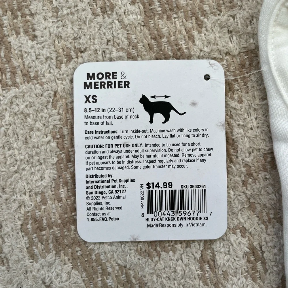More & Merrier cat sweatshirt “someone knocked down the Christmas tree” ‘XS